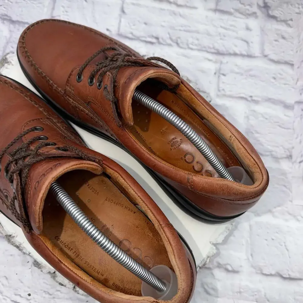 Ecco Seawalker Tie Casual Comfort Leather Shoes Men's Size EU 46 US 12